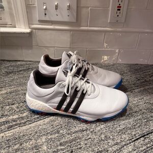 Men’s Adidas Original TOUR 360 22 Golf Cleats White Blue Rush Mens Size 11